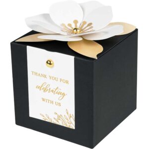 FEIYI 20 PCS Black Gift Boxes, 3 In 1 Favor Boxes