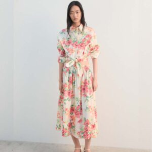 Flowers midi skirt Off White