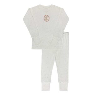 Girls Pajamas – Ivory Pink – Speckled Bunny