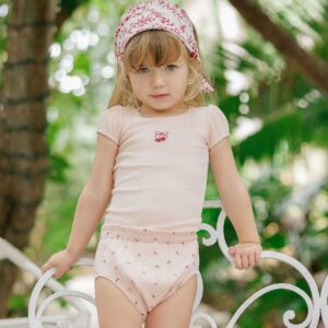 Girls T-Shirt and Bloomer – Pink/Red – Bow Print