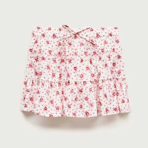 Girls' tiered skirt in floral