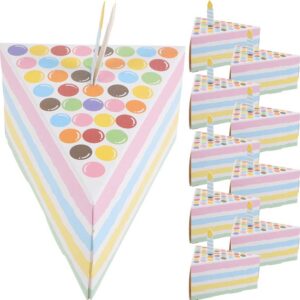 Kichvoe 10Pcs Triangle Cake Shaped Pastry Cookie Boxes