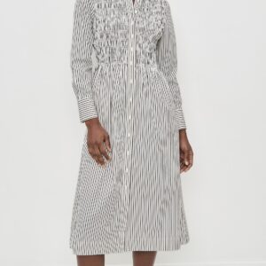 Madewell Smocked Midi Shirt Dress