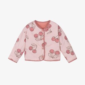 Mayoral Girls Pink Reversible Quilted Jacket