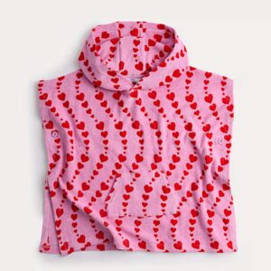 M&S Pure Cotton Heart Printed Poncho (2-8 Years)