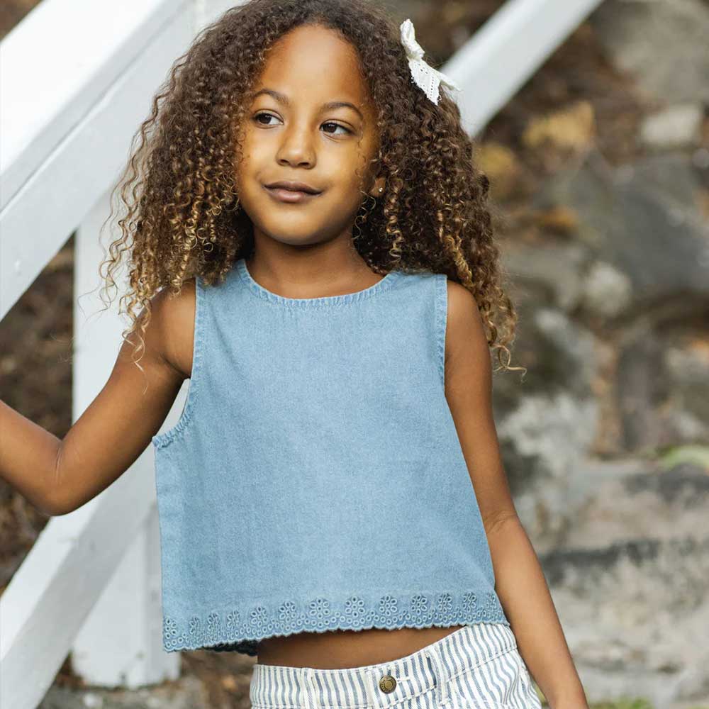 Rylee + Cru  Aaron Top Washed Blue