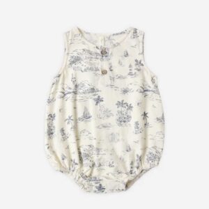 Rylee + Cru  Beau Romper Ocean Toile