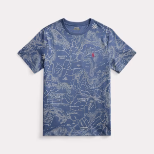 Map-Print Cotton Jersey Tee