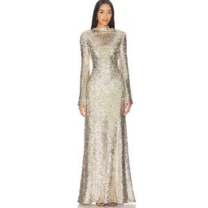 SIMKHAI Beatrice Long Sleeve Gown