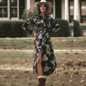 The Soren Long-Sleeve Shirt Dress by Maeve