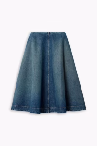 KHAITE Renta denim midi skirt