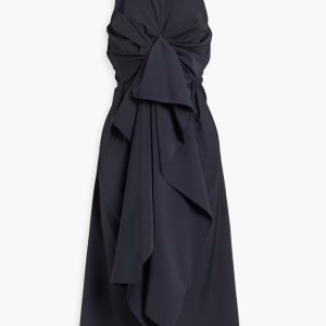 TIBI Draped crepe midi dress