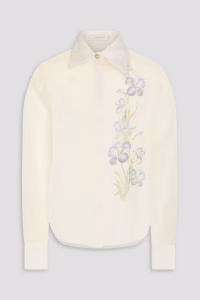ZIMMERMANN Floral-print linen and silk-blend shirt