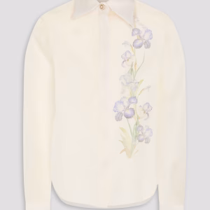 ZIMMERMANN Floral-print linen and silk-blend shirt