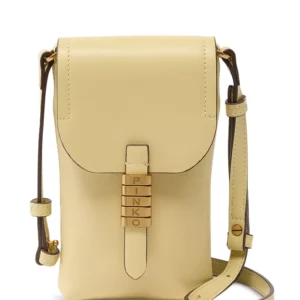 PINKO Saddle Leather Phone Crossbody