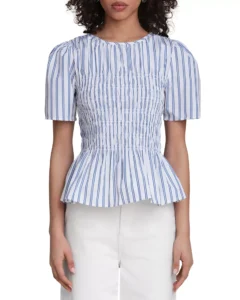 Bagatelle Smocked Peplum Top