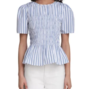 Bagatelle Smocked Peplum Top