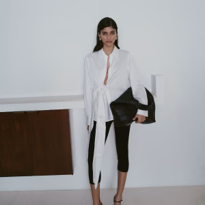 Shirt with side knot