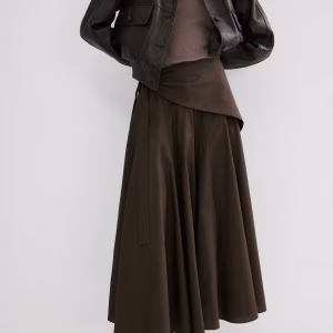 A-line skirt with scarf detail