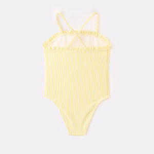 Striped textured swimsuit