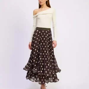 En Saison Women's Lainey Pull-On Full Maxi Skirt