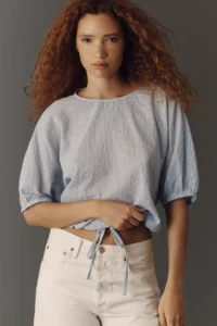 Cloth & Stone Cinched Waist Blouse