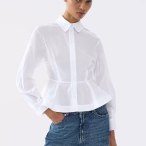 Poplin Peplum Shirt