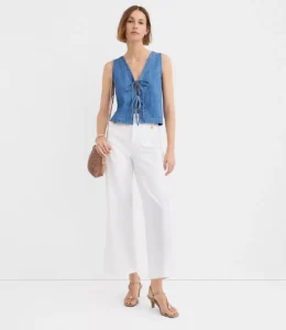 Chambray Bow Vest Top