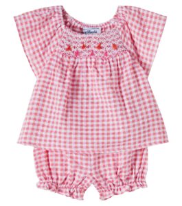 Tartine et Chocolat Baby gingham cotton top and shorts set