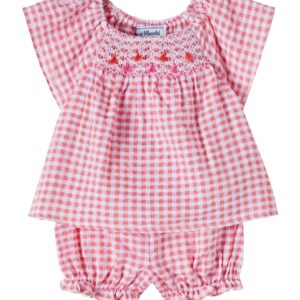Tartine et Chocolat Baby gingham cotton top and shorts set