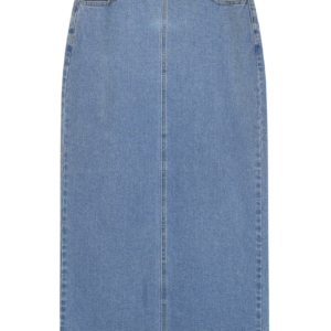 Horsebit Denim Skirt - Light Wash