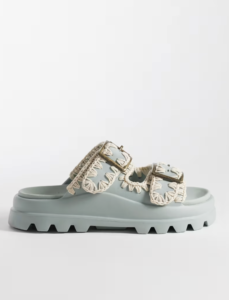 Mou EVA two buckle sandals in green