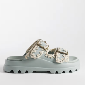 Mou EVA two buckle sandals in green