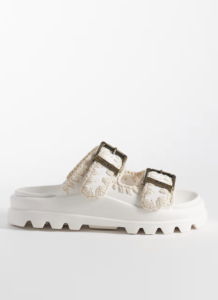 Mou EVA two buckle sandals in white