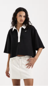 Nike Street Essentials polo shirt in black