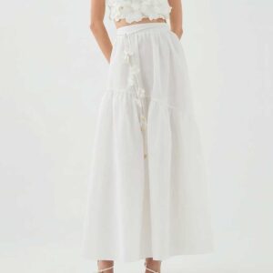 AJE Splendour Maxi Skirt Ivory