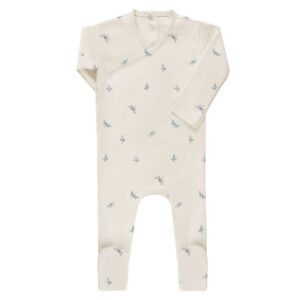 Aurora Classics Baby Boy Footie – Ivory Blue – Dragonfly