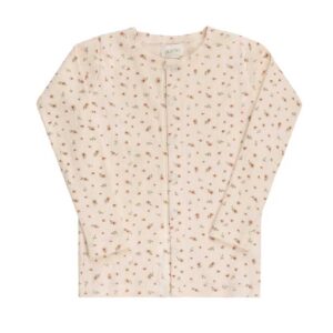 Aurora Classics Girls Cardigan – Ivory Pink – Floral Rib