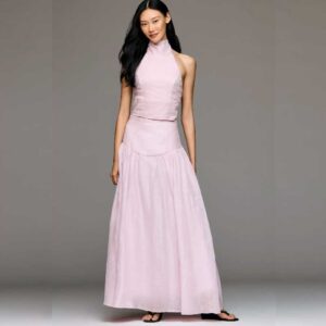 Bardot Amorette Basque-Waist Maxi Skirt