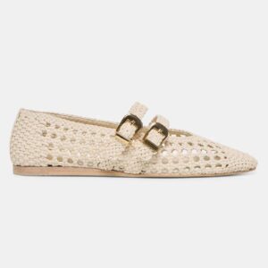 Baylee Woven Ballet Flats Creme Woven Stella