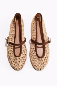 Straw Mary Janes