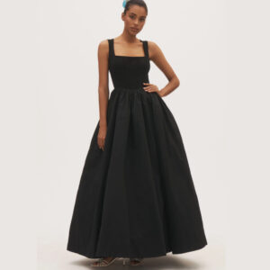 BHLDN Josie Scoop-Neck Corset Fit & Flare Maxi Dress