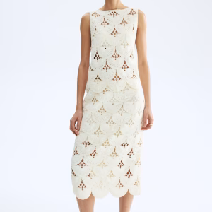 Crochet-Look Pencil Skirt