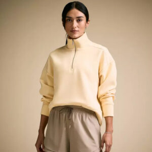 CALIA Women's Soft Scuba Mock Neck 1/4 Zip