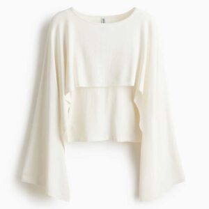Cape-look top Cream