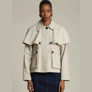 Cotton Cape Jacket Limestone
