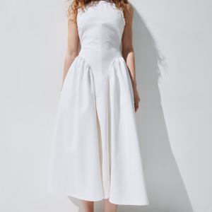 Open-Back Denim Dress