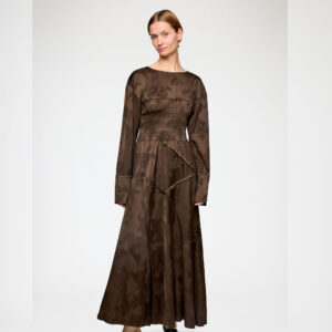 Dress in Brown Satin