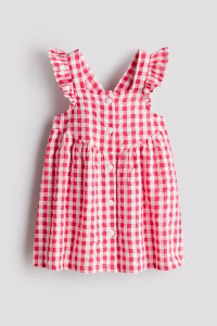 Ruffle-trimmed Cotton Dress
