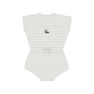 Ely's & Co Boys Romper - Blue - Nautical Stripe